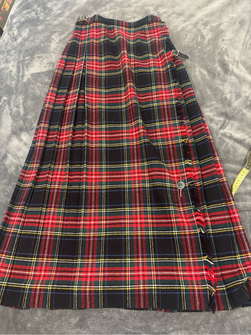 Laird Portch of Scotland Vintage Classic Red Tartan Plaid 100% Wool Kilt